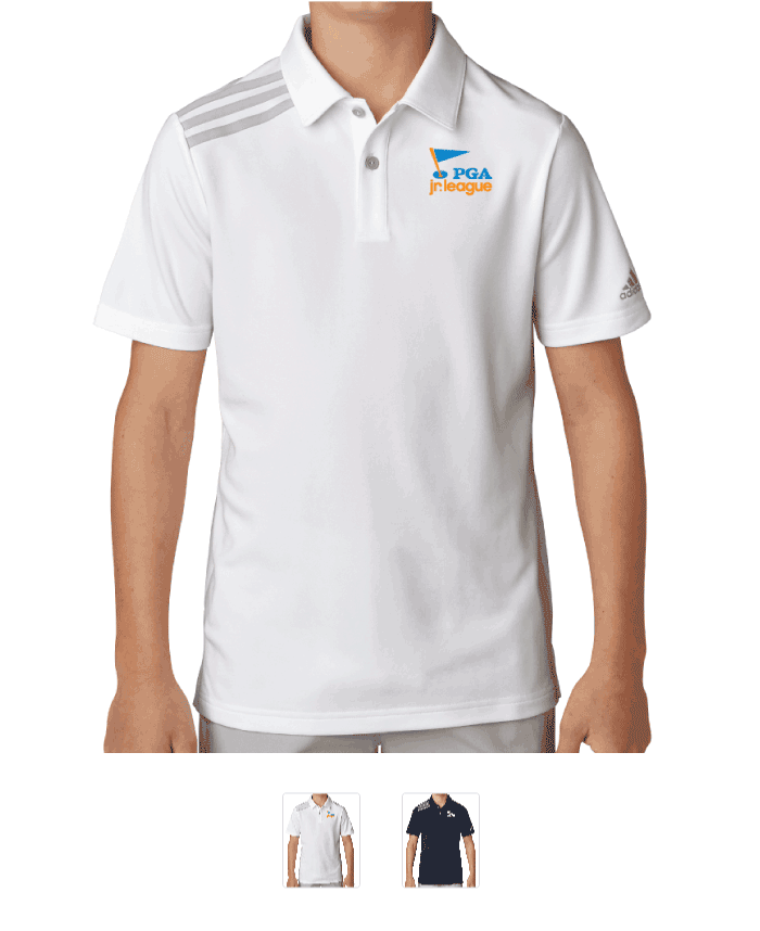 Boys Adidas 3 Stripe Polo