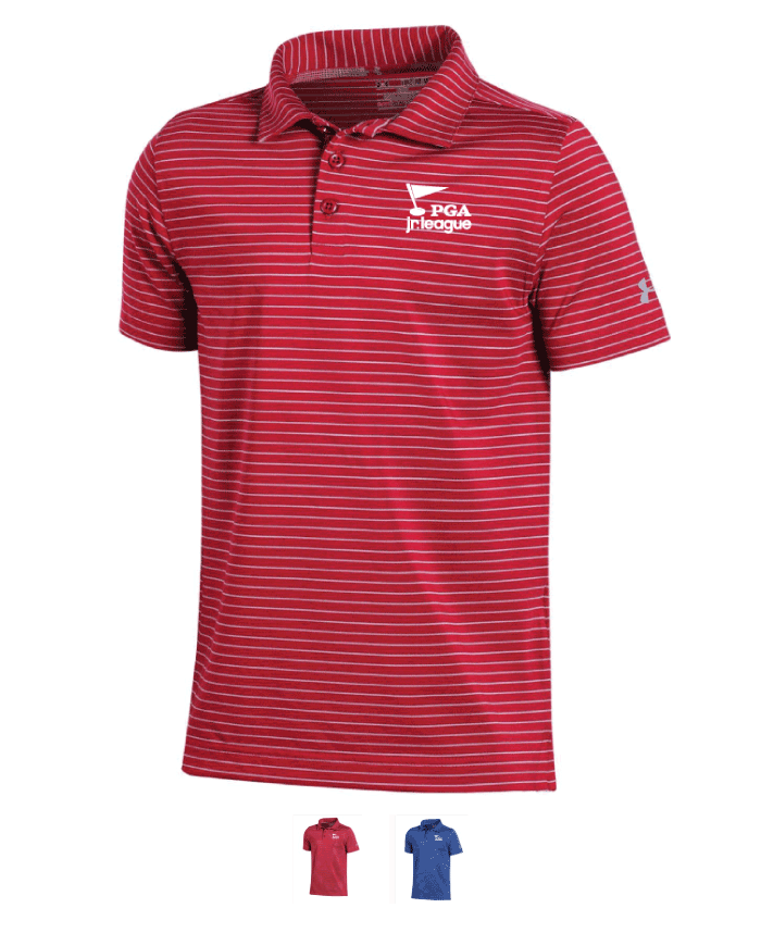 Boys Under Armour Playoff Stripe Polo