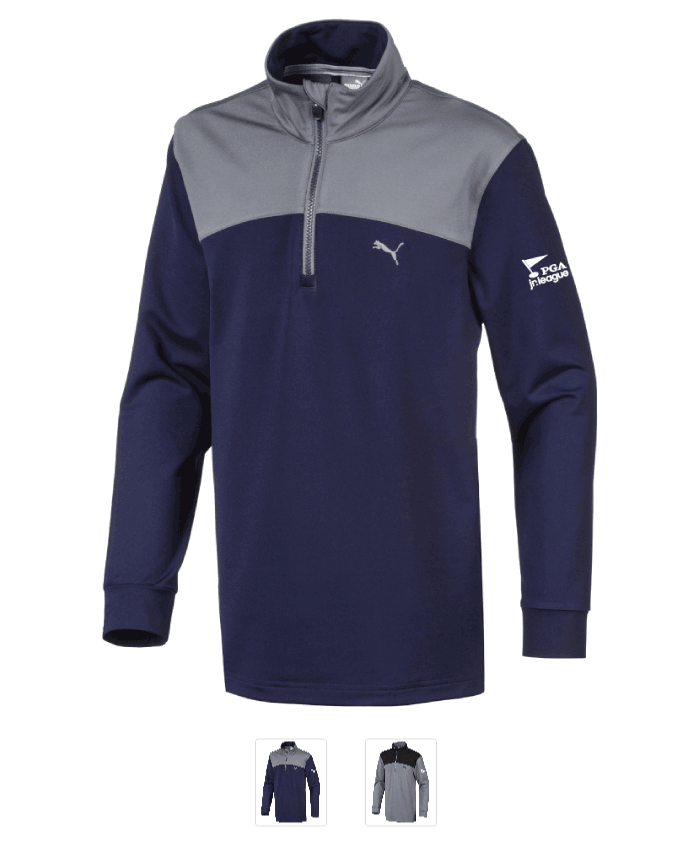 Boys Cobra Puma Colorblock 1/4 Zip Jr.